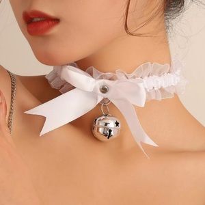 Bell Charm Bow Decor Choker